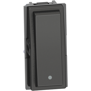 Living Now 16A - 1 way switch with indicator - 1M - Black